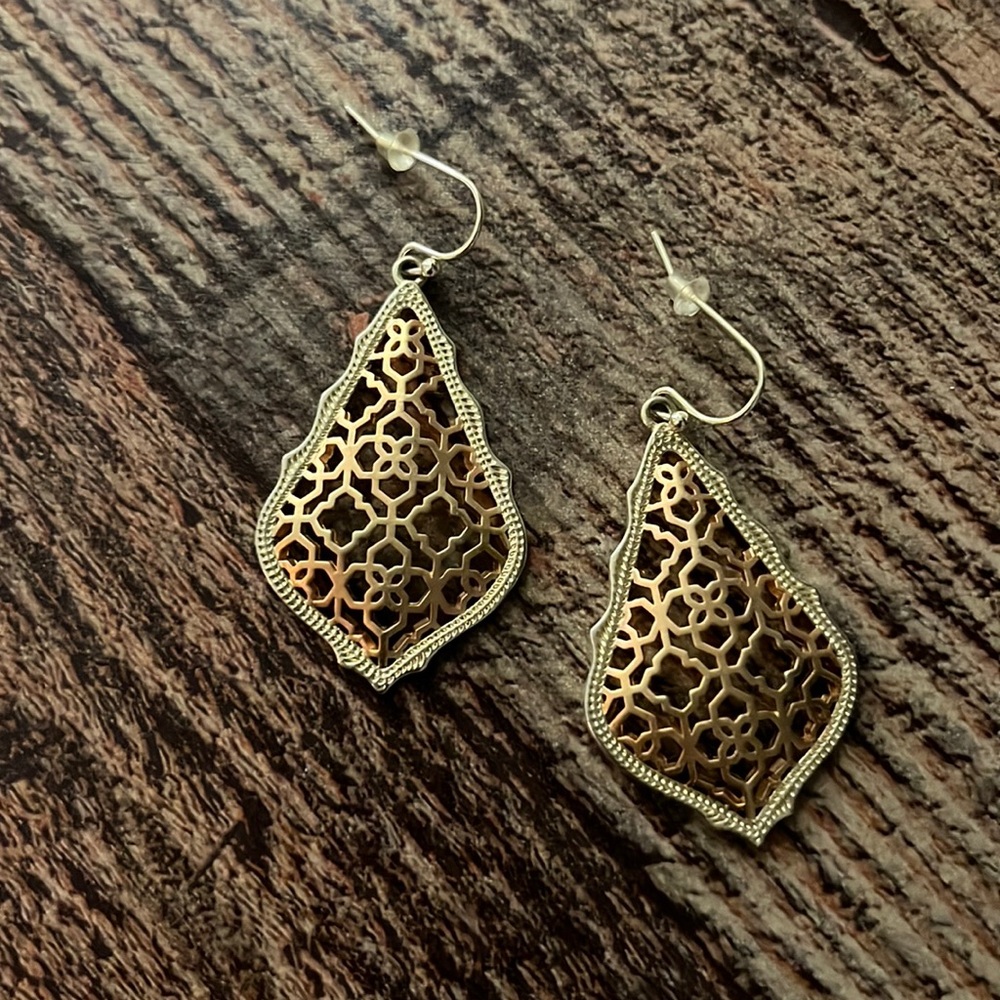 Kendra Scott Addie Rose Gold & Gold Drop Earrings